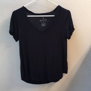 American Eagle Soft and Sexy Tee-Black